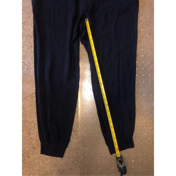 Theory Navy Blue Silk Jogger Style Pants Size Large - Picture 11 of 11